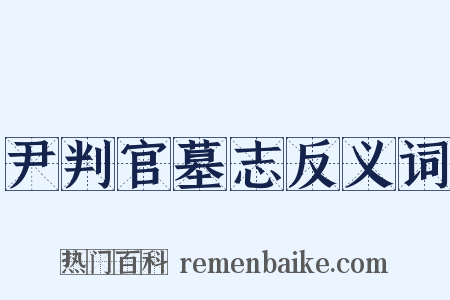 尹判官墓志反义词是什么意思的图片